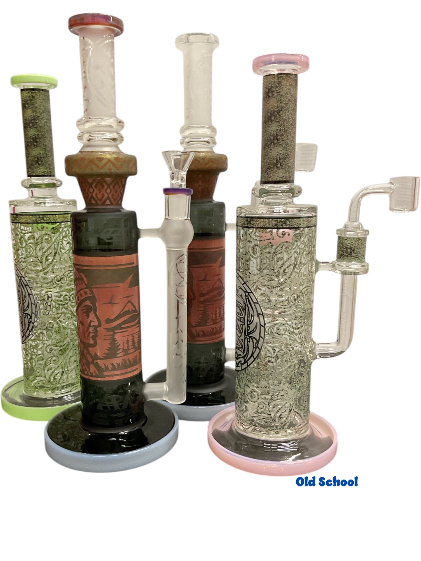 12” or 13” Peculated Tribal Water Pipe 2 styles