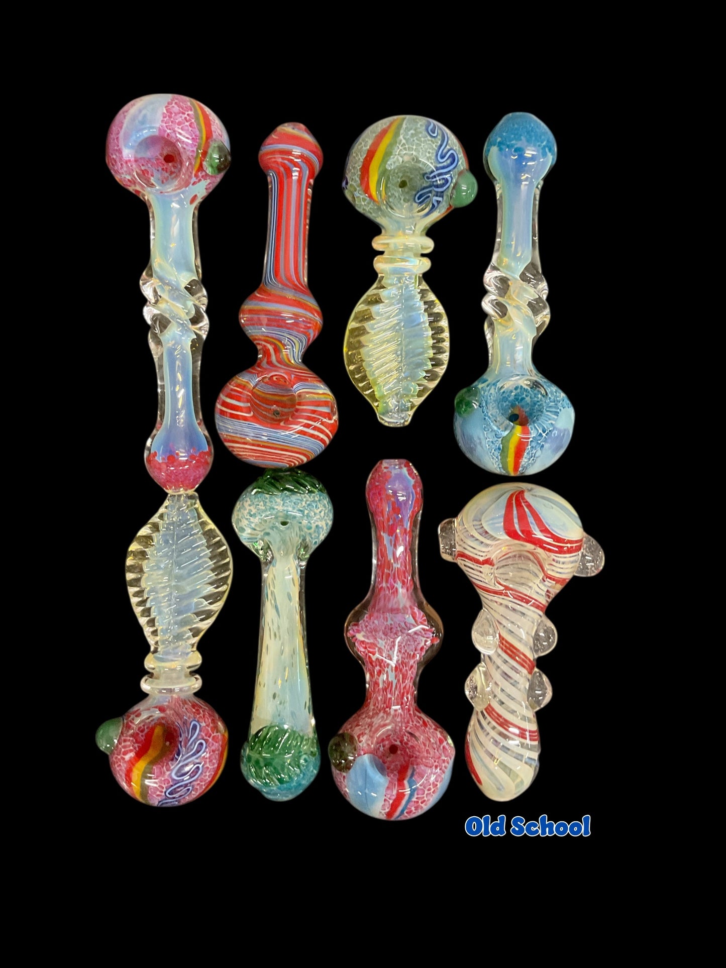Mixed pipes fumed (red & blue)