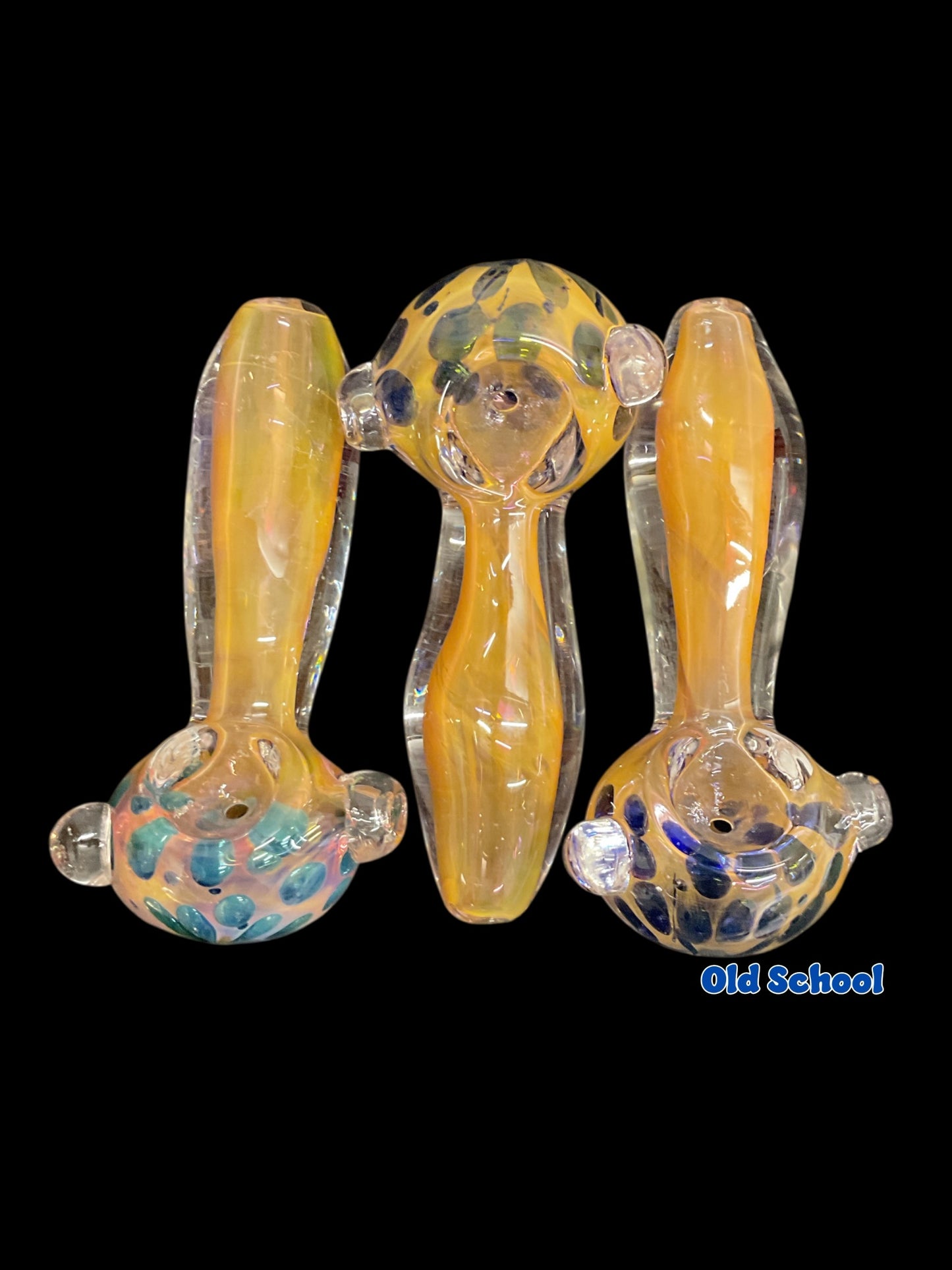 H11 Gold Fumed with blue dots