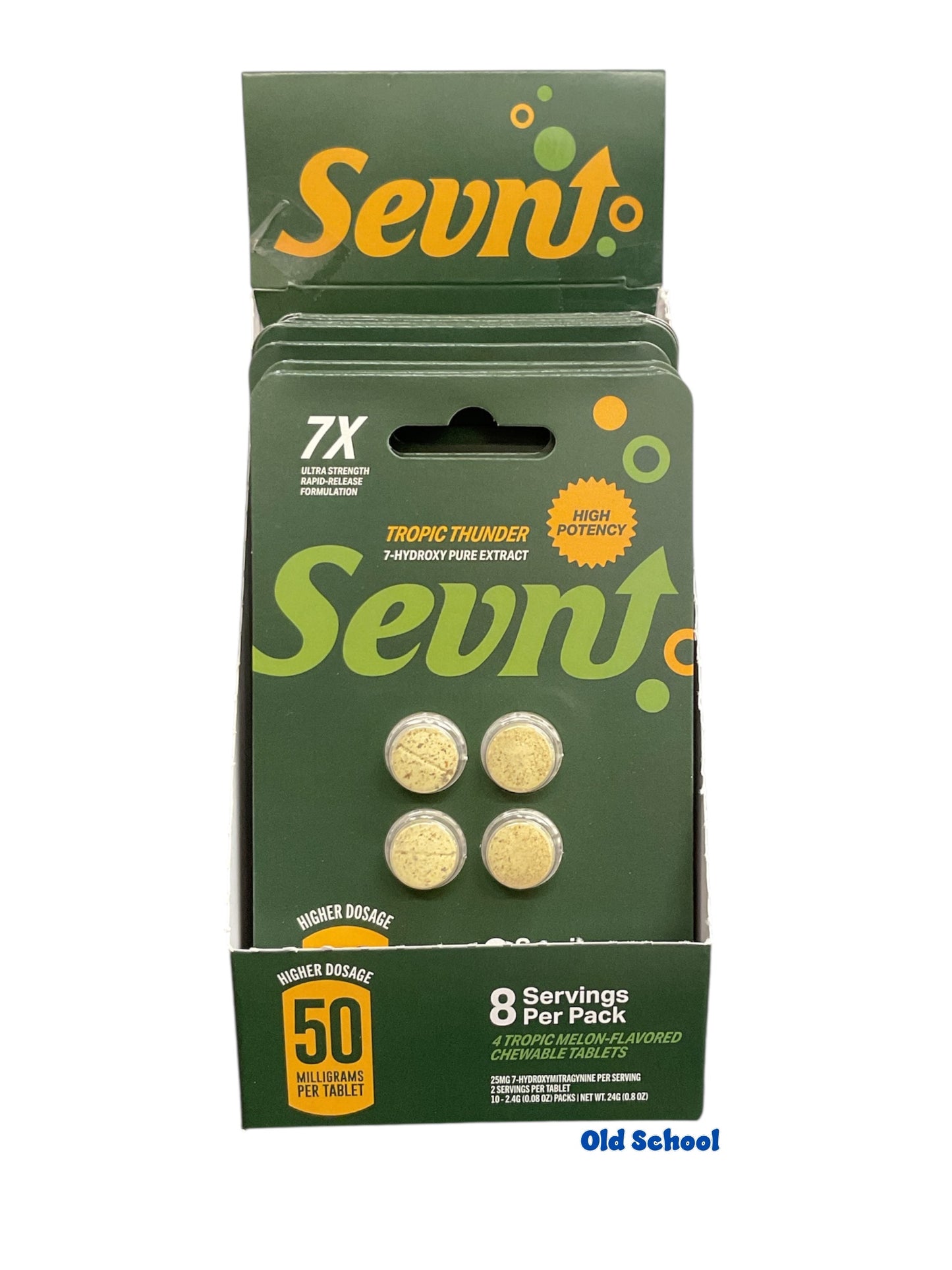Sevn 50mg 7-Hydroxy Blister pack Tropical Thunder 4ct
