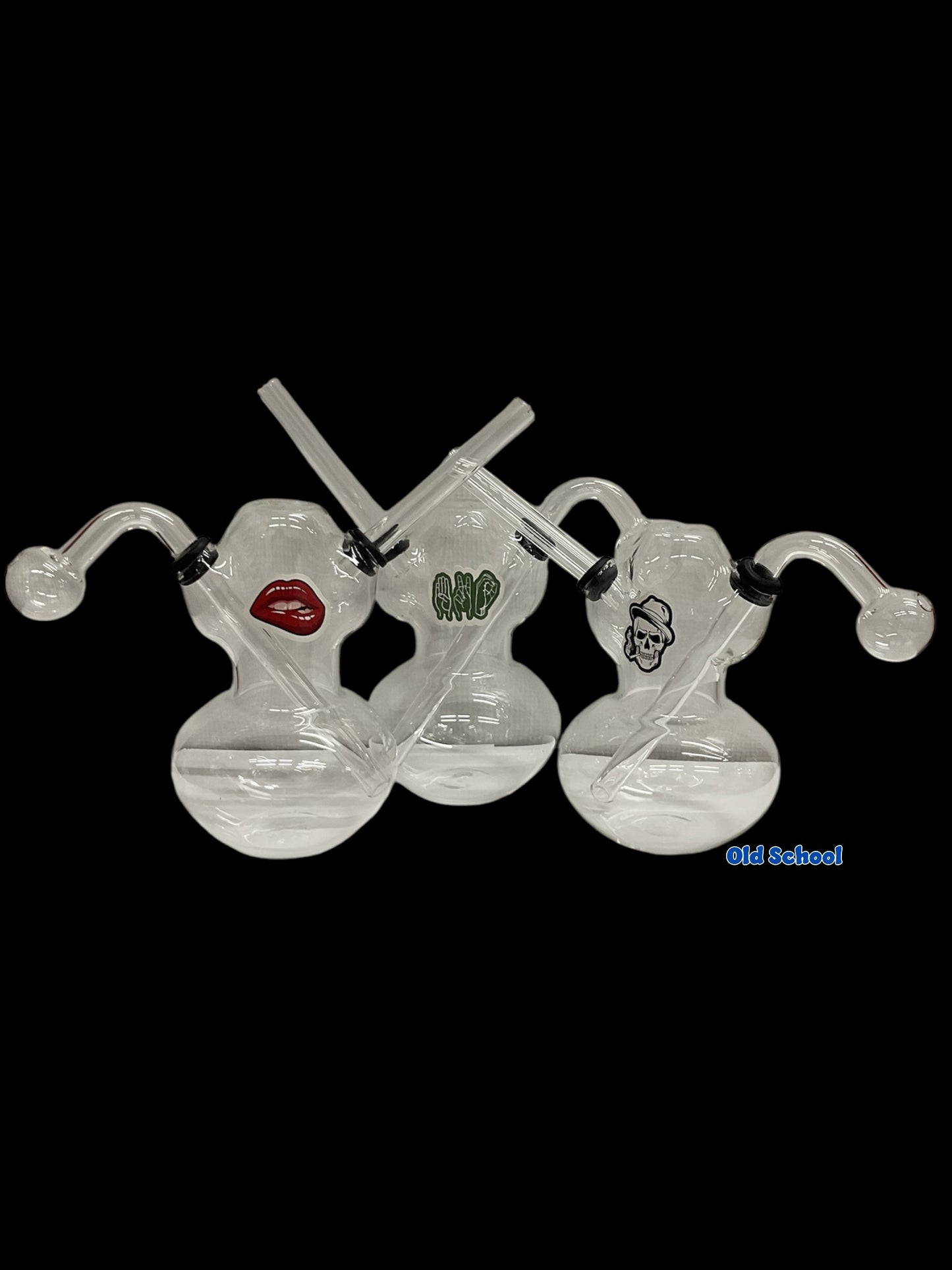 OB28 8” Assorted Sticker Oil Burner Water Pipe