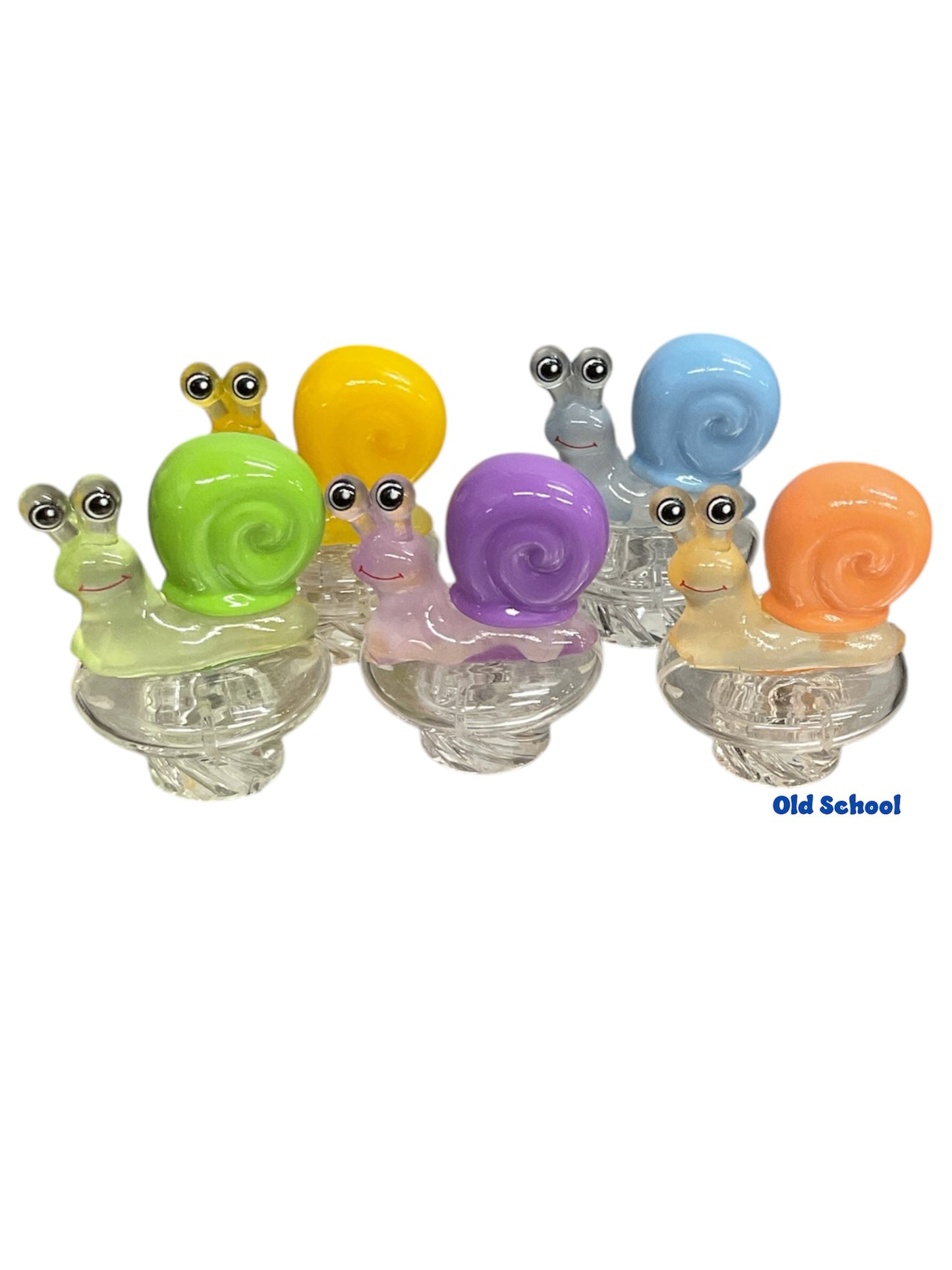 Colorful Snail Design Glow in the Dark Carb Caps