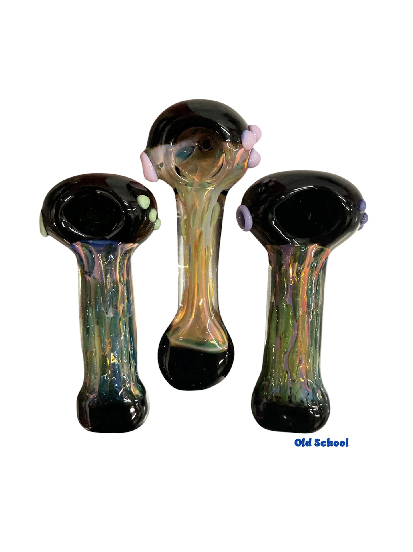 4.5” Black tipped with gold & silver fumed Handpipe