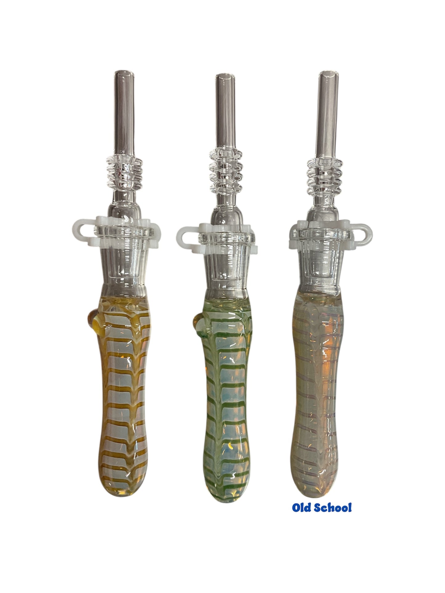 14mm Fumed Wrap & Rake Glass Straw CE98