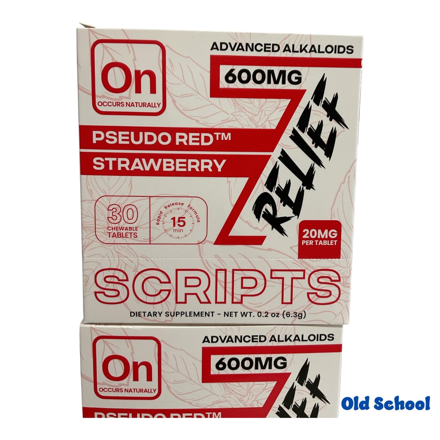 On7 SCRIPTS 600mg Relief 30ct 20mg chewable tablets