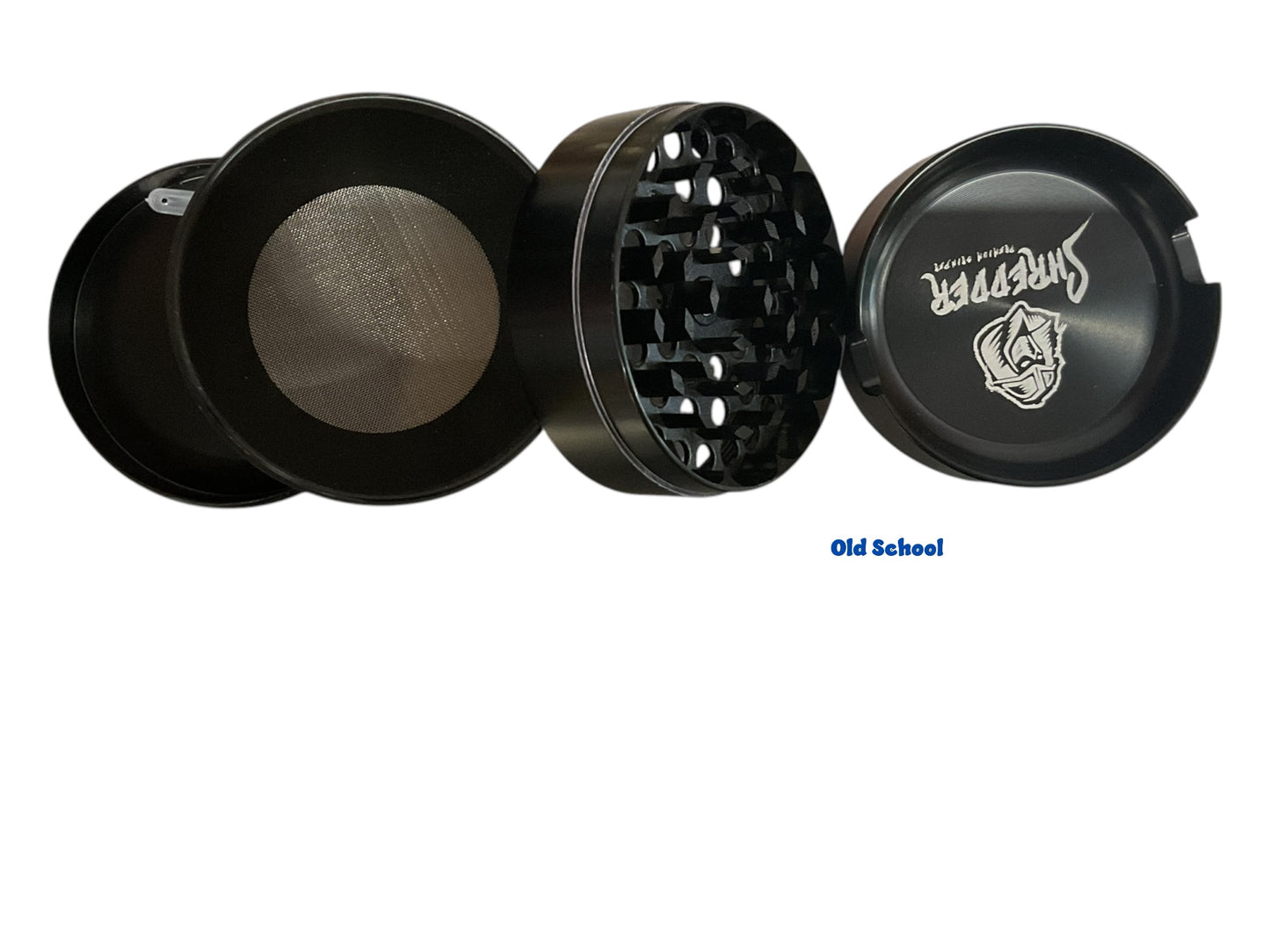 Shredder Premium 4pc Grinder 63mm Hour Glass Shaped W/ Ashtray
