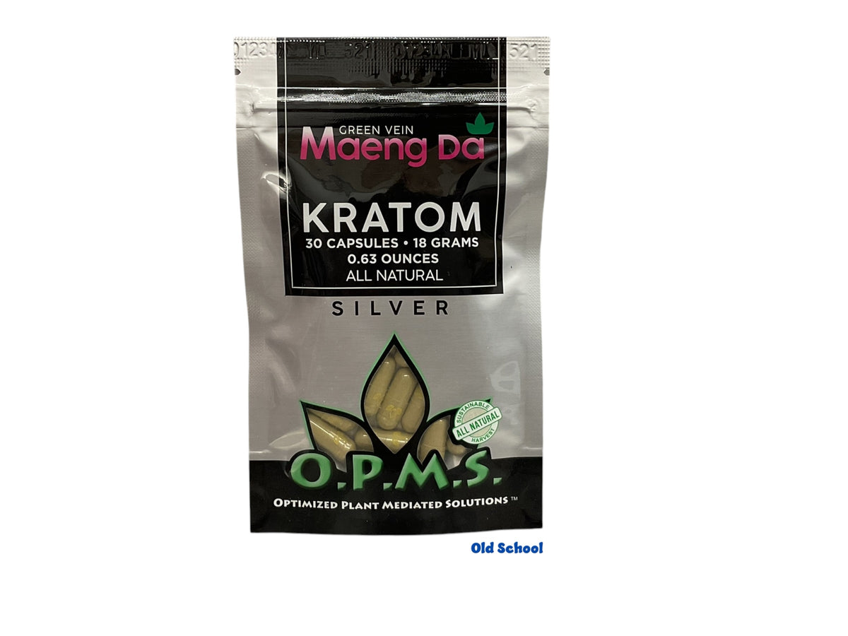 O.P.MS Green Vein Maeng Da 30 Kratom capsules