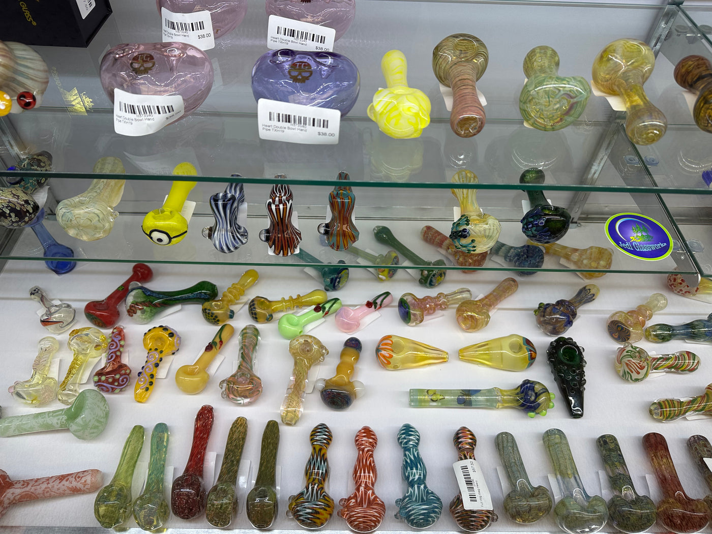 Brand display at Old School Smoke Shop