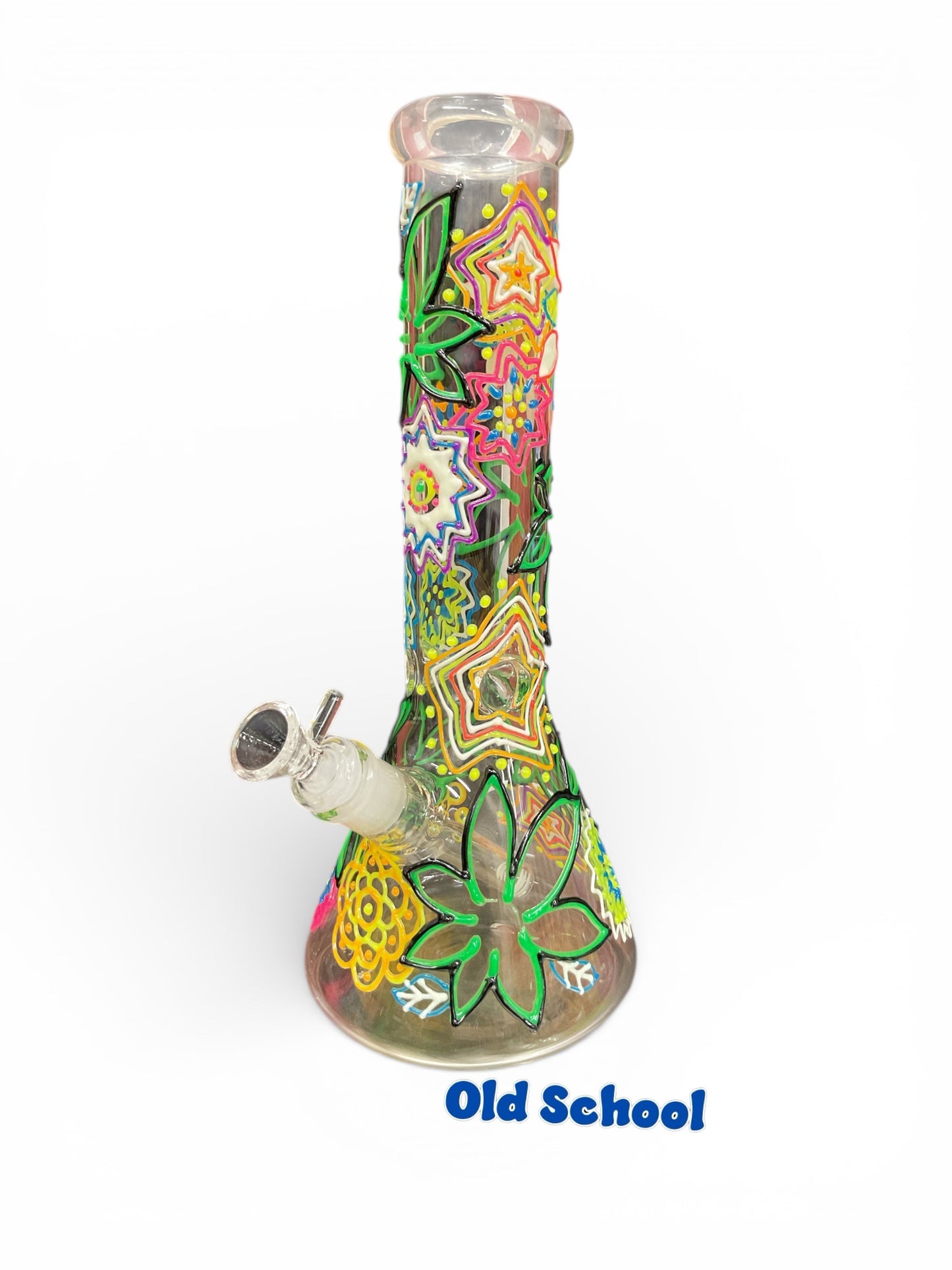 F30-13” Glow in the Dark Flower Beaker Bong
