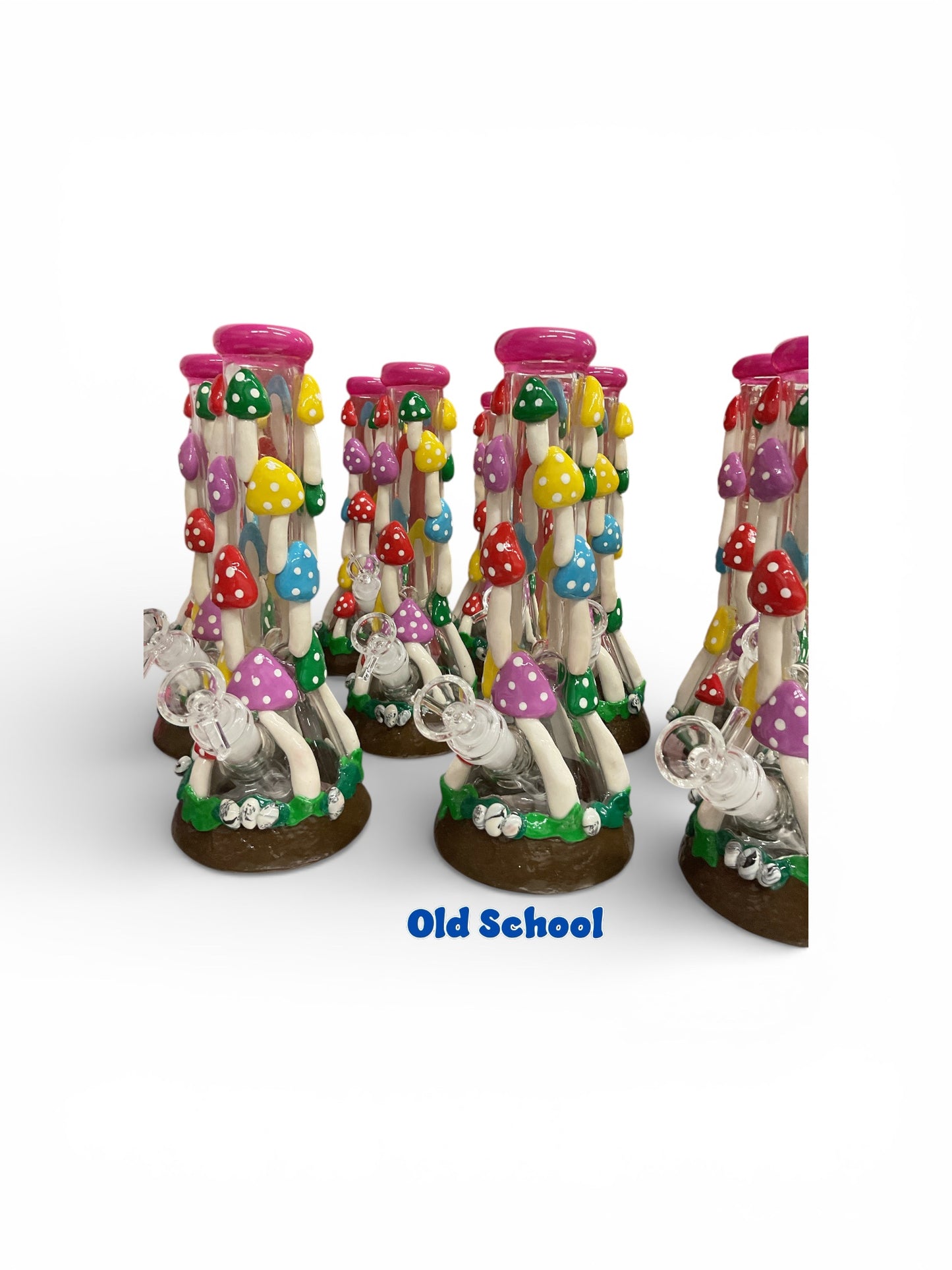 F39 10” 3D clay mushroom beaker