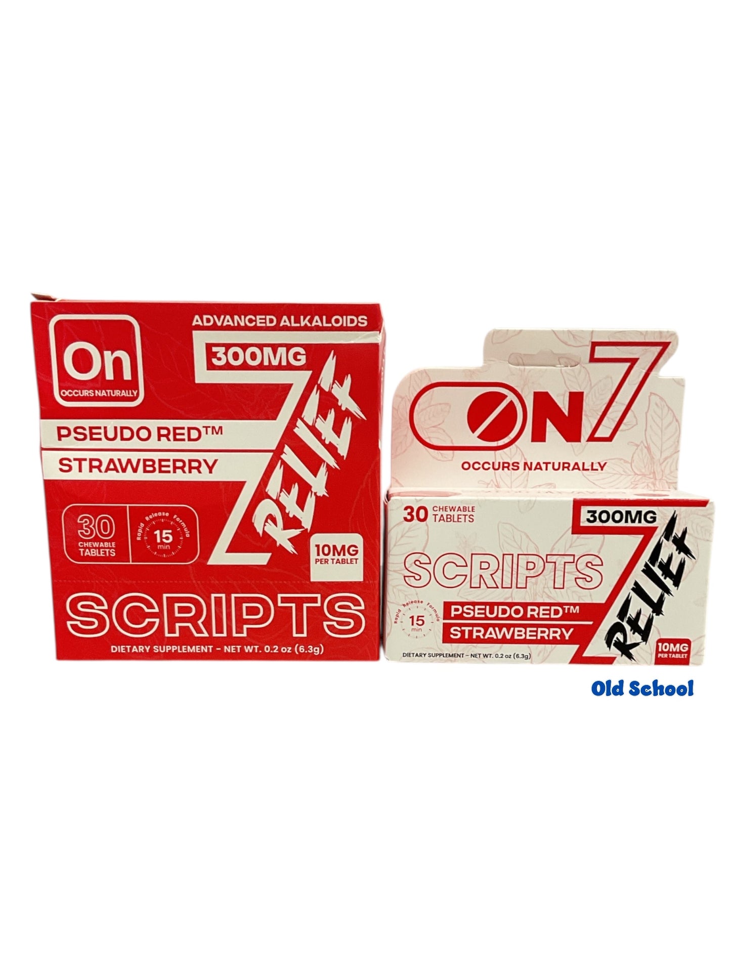 On7 SCRIPTS 300mg Relief Strawberry 30 10mg chewable tablets