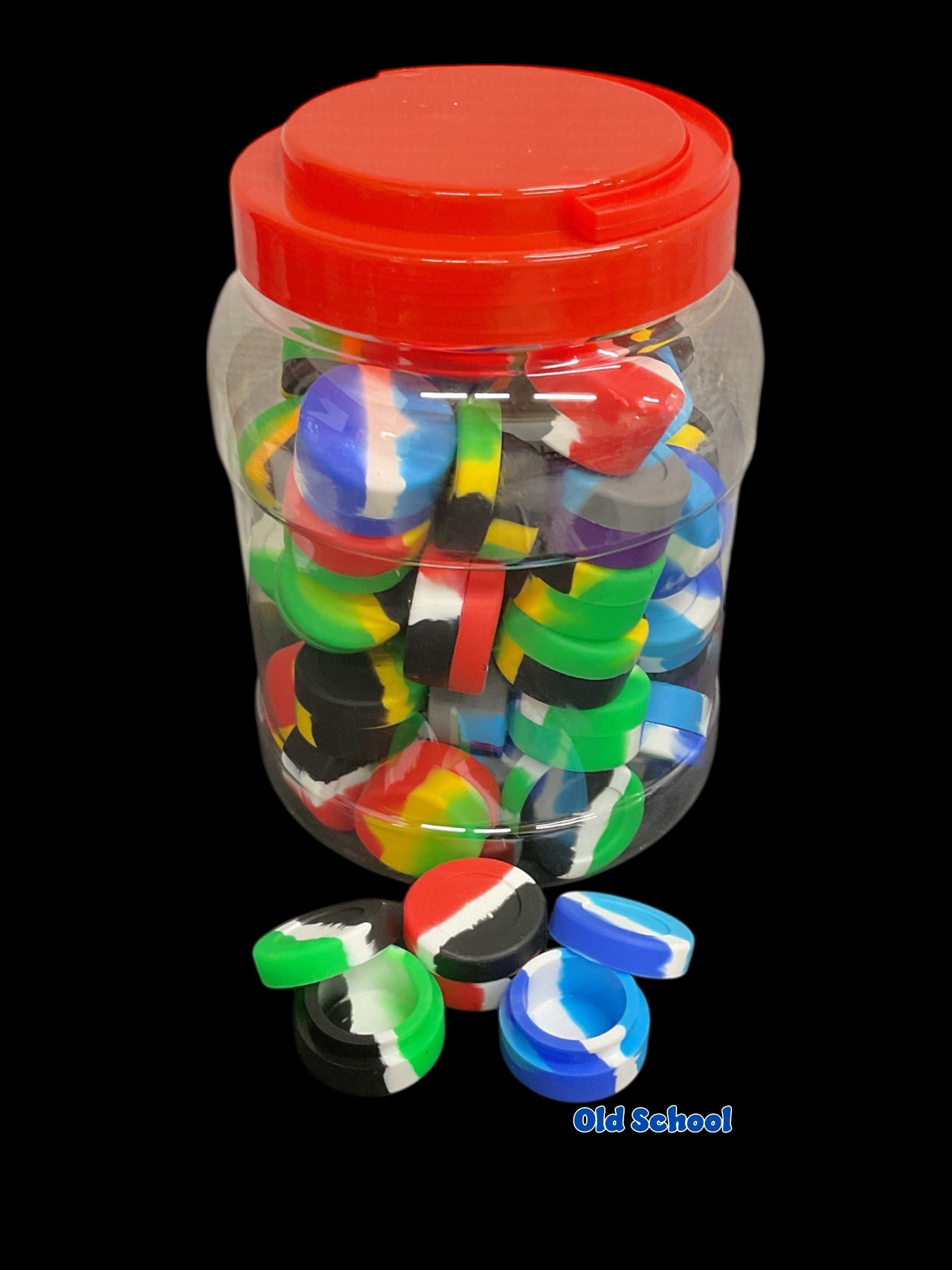 Multi colored silicone containers