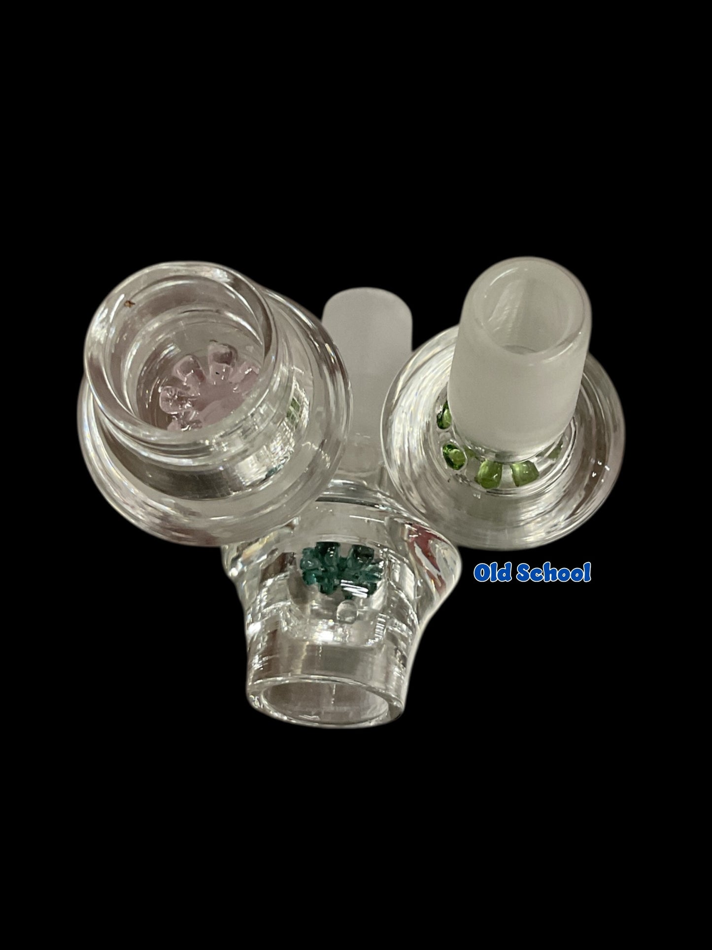 14mm Clear Bowl with colorful flower design screen
