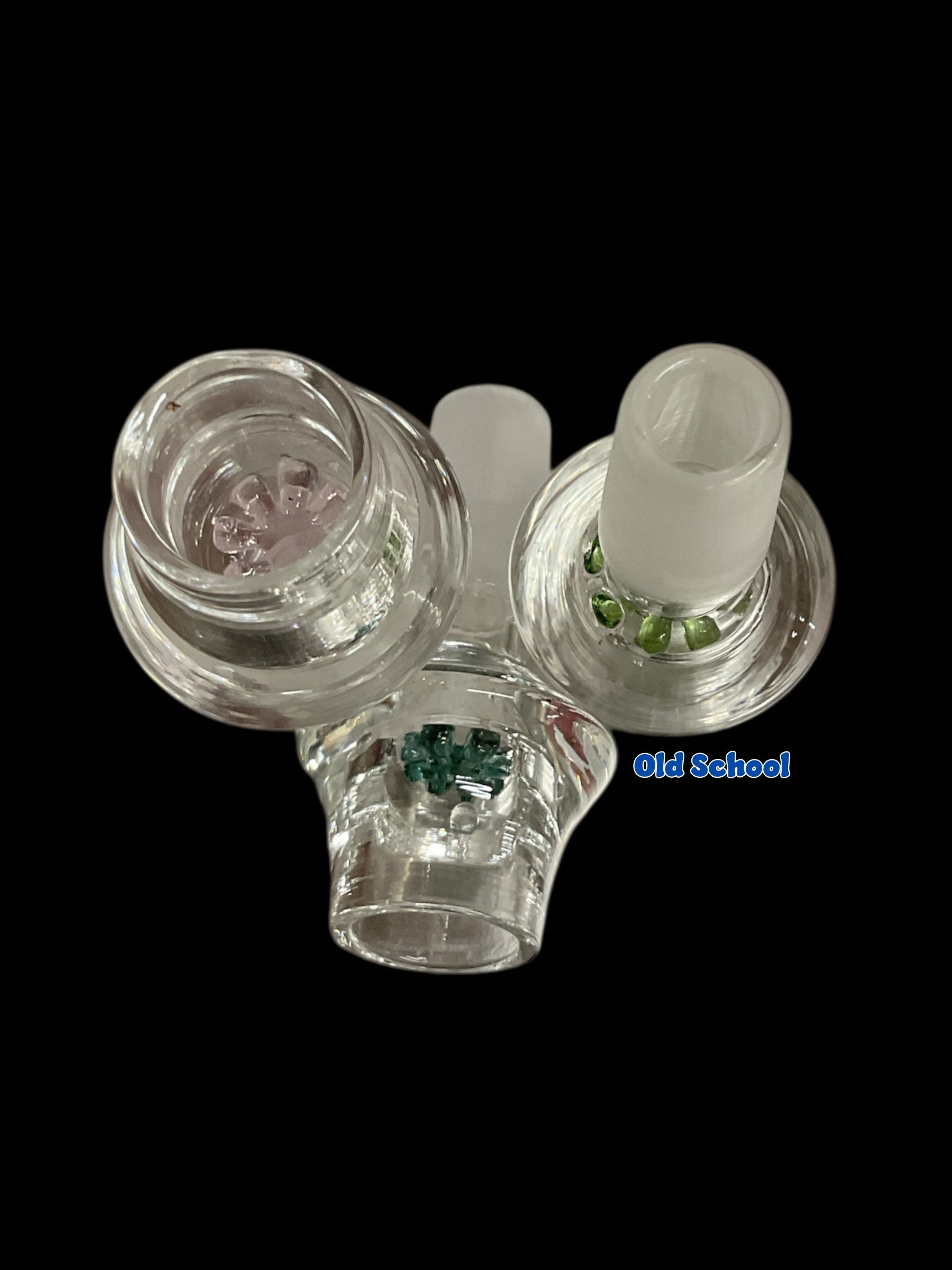 14mm Clear Bowl with colorful flower design screen