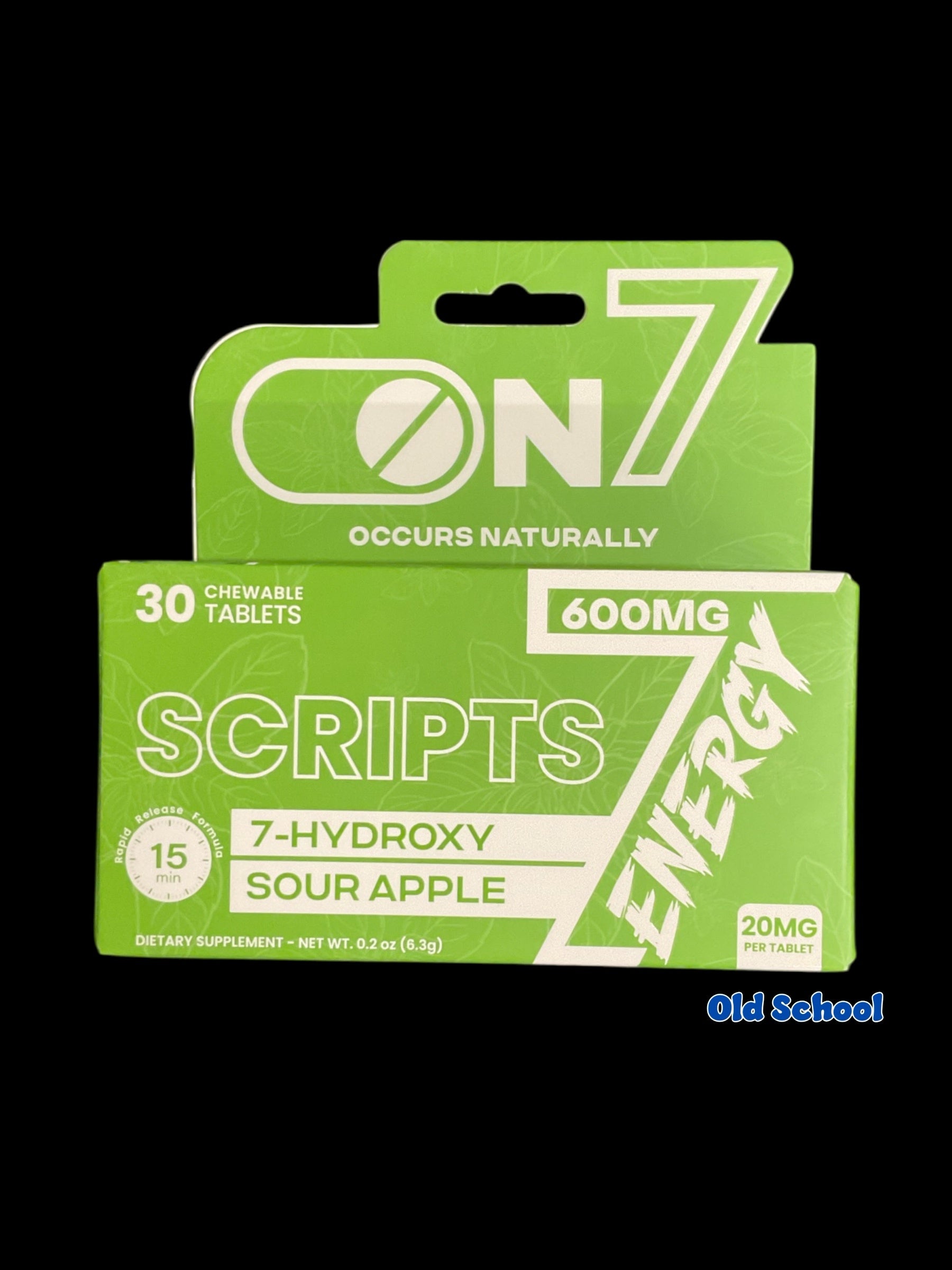 On7 SCRIPTS 600mg Energy 30ct 20mg chewable tablets