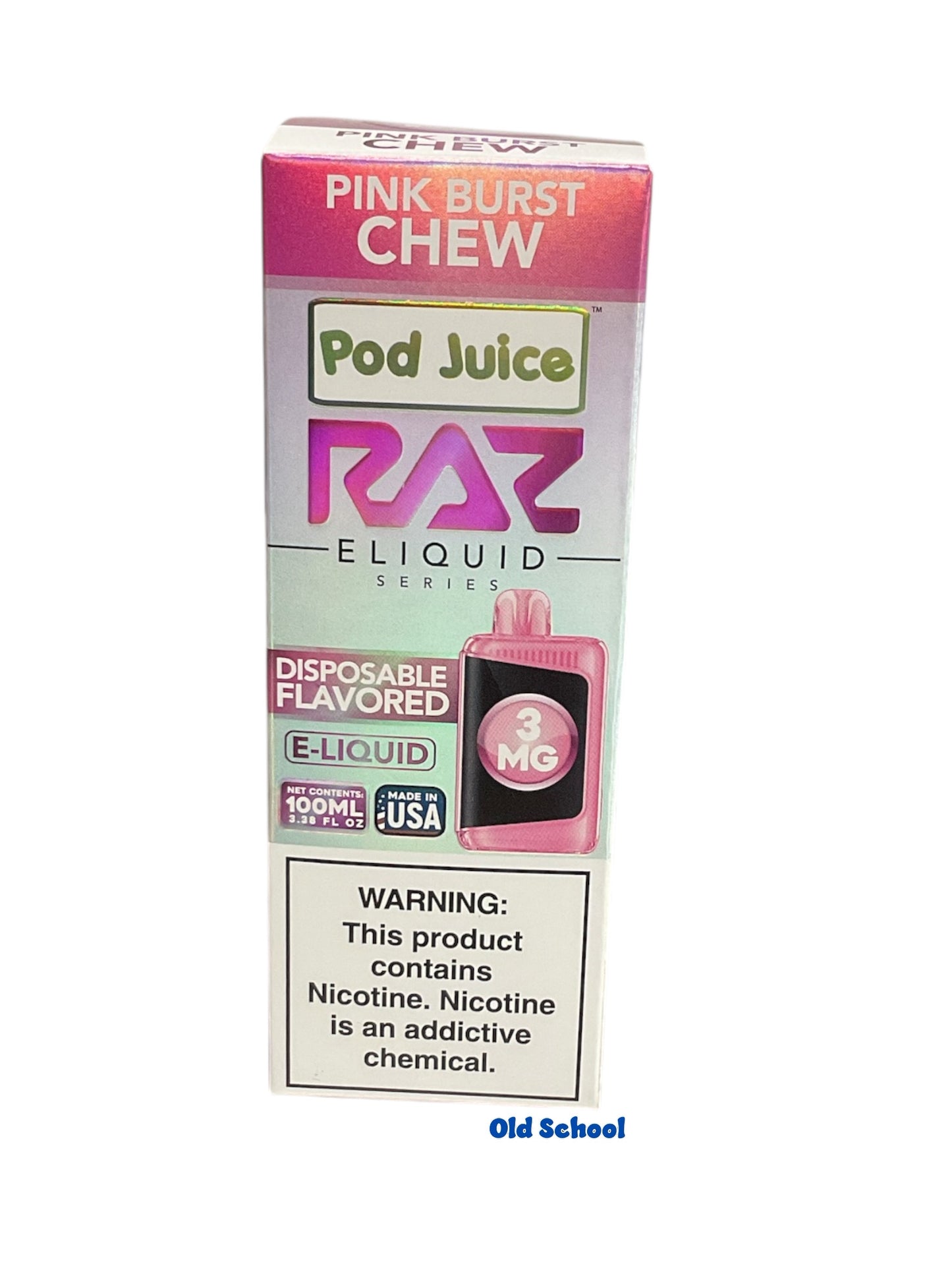 RAZ X Pod Juice 100ml 3mg Pink Burst Chew