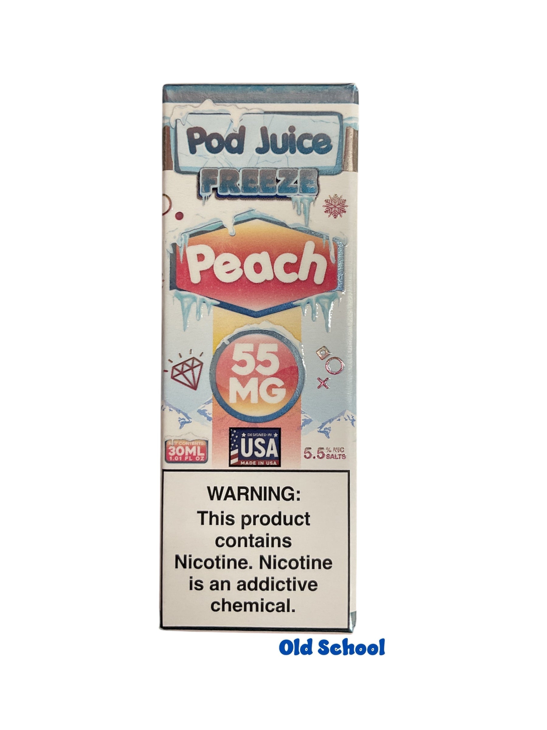 Pod Juice 30ml Salt Nic 55mg Peach Freeze