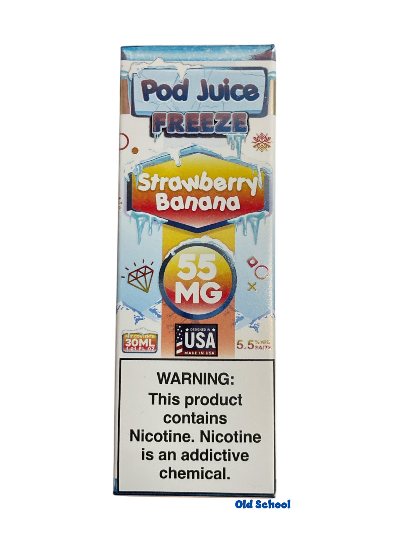 Pod Juice 30ml Salt Nic 55 Strawberry Banana Freeze