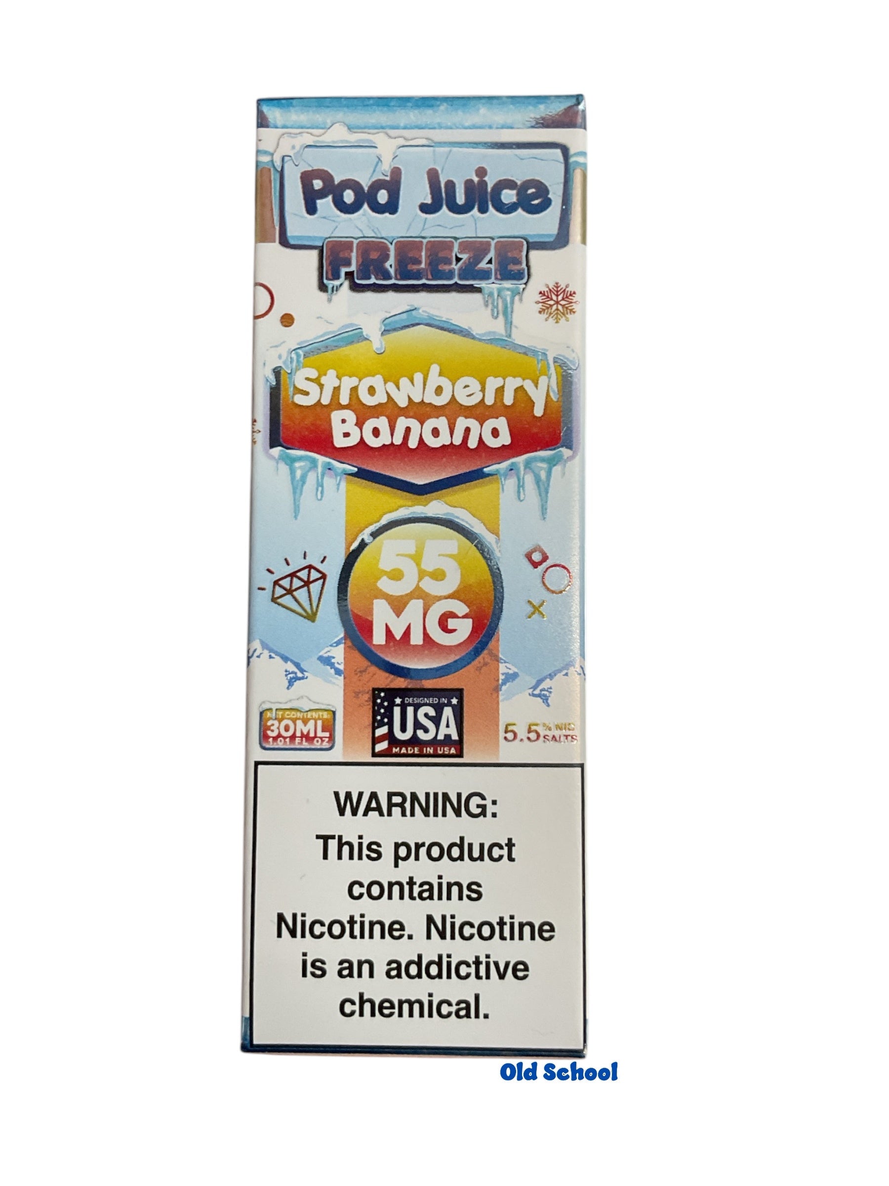 Pod Juice 30ml Salt Nic 55 Strawberry Banana Freeze