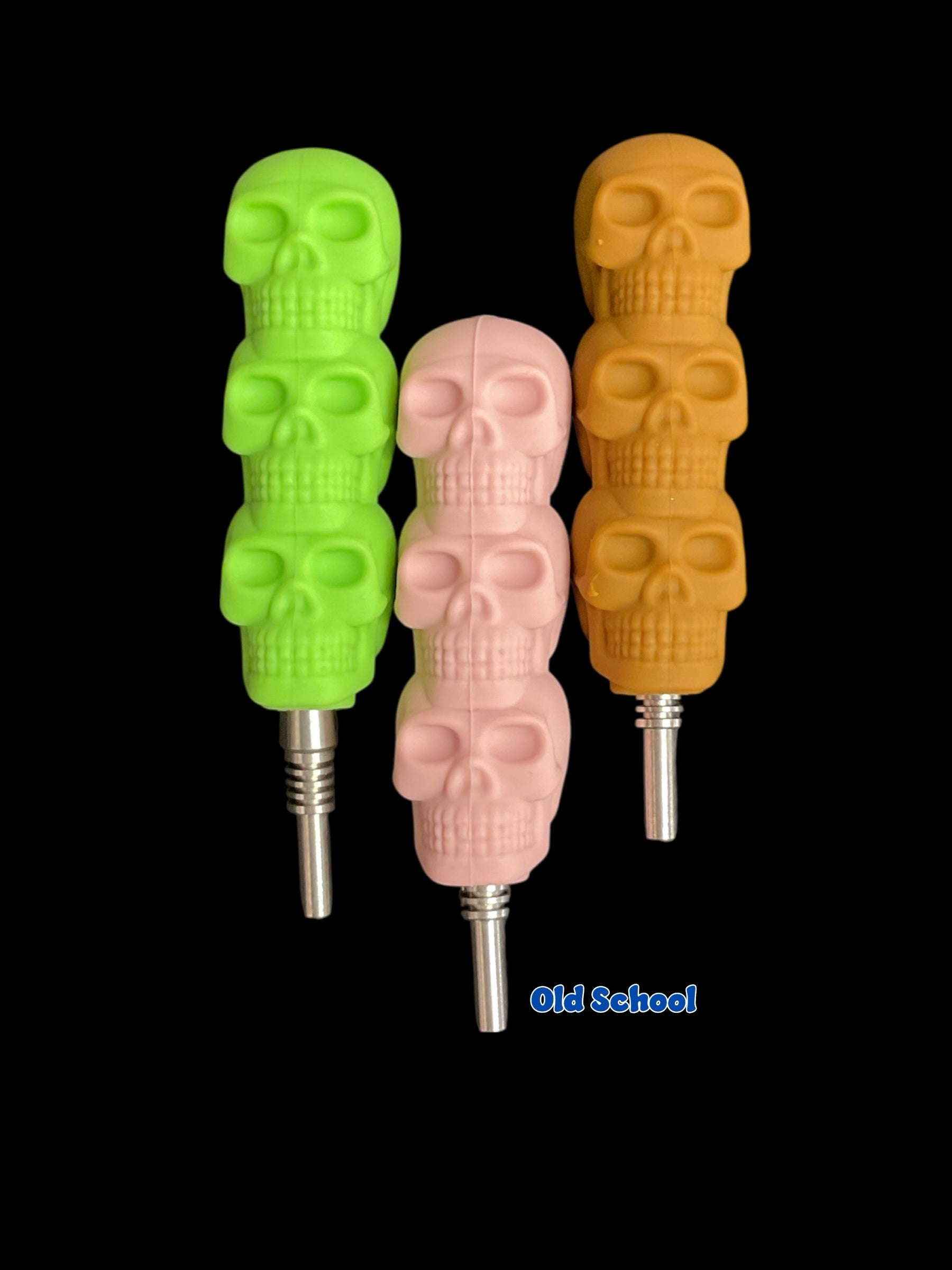 4” Silicone 3 Skull Nectar Collector