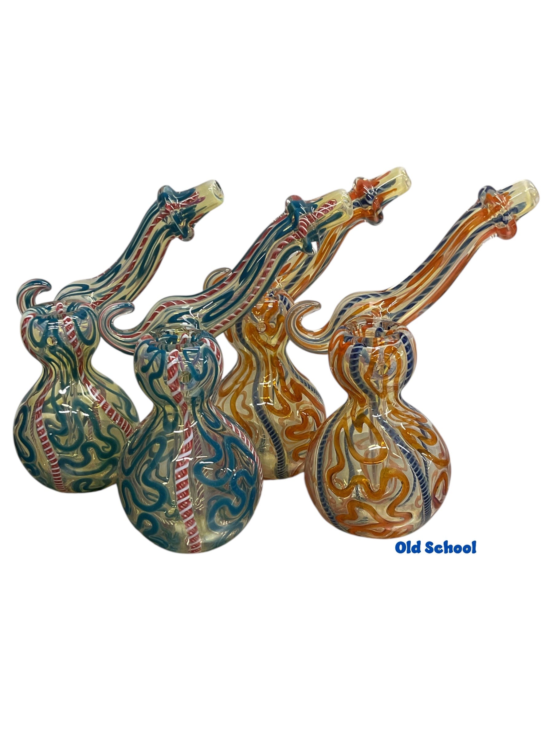 7” Fumed w/ Color design Sidecar Bubbler
