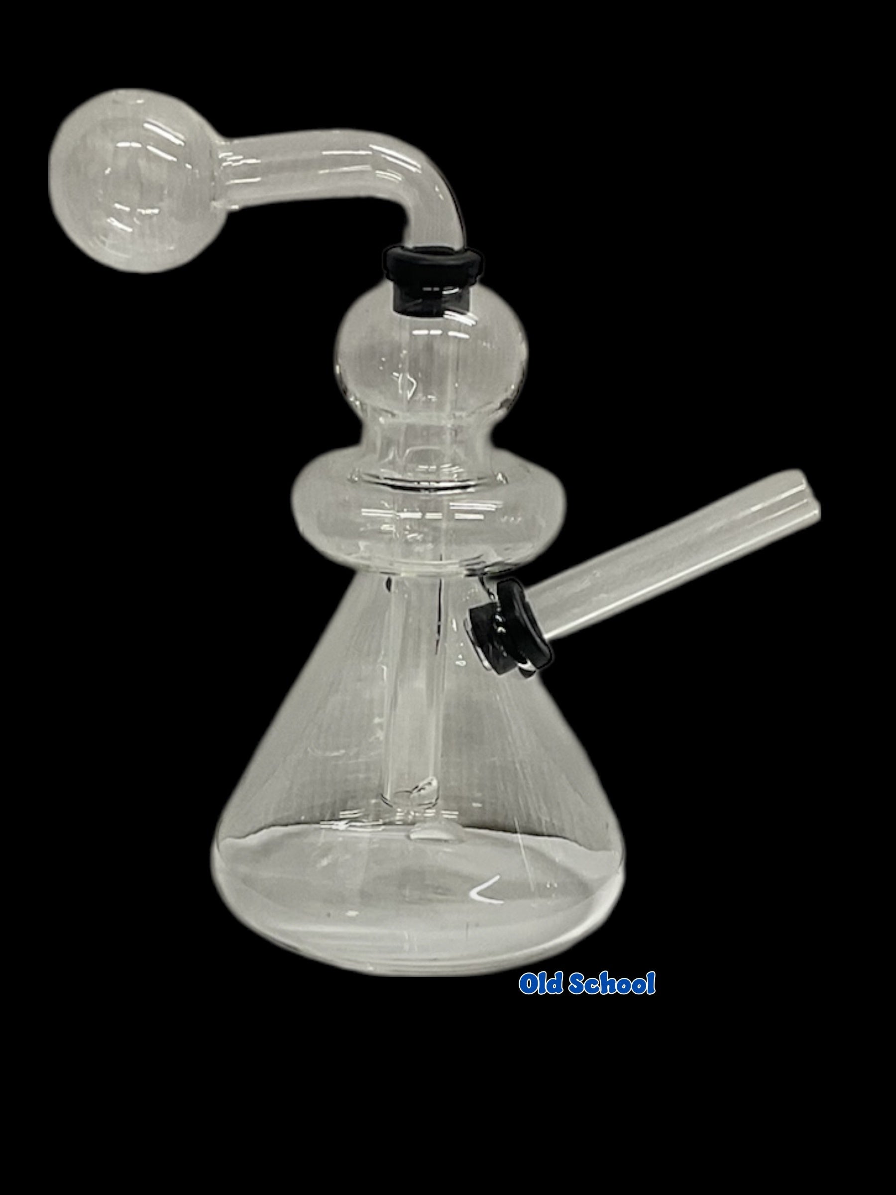 6.5” Ringed Pyramid Oil Burner Water Pipe OB12
