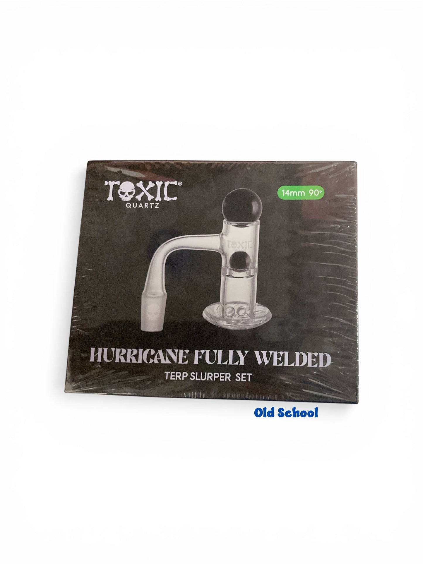 TXQB1  Toxic Quartz 14mm 90 Hurricane Fully Welded Terp Slurper set