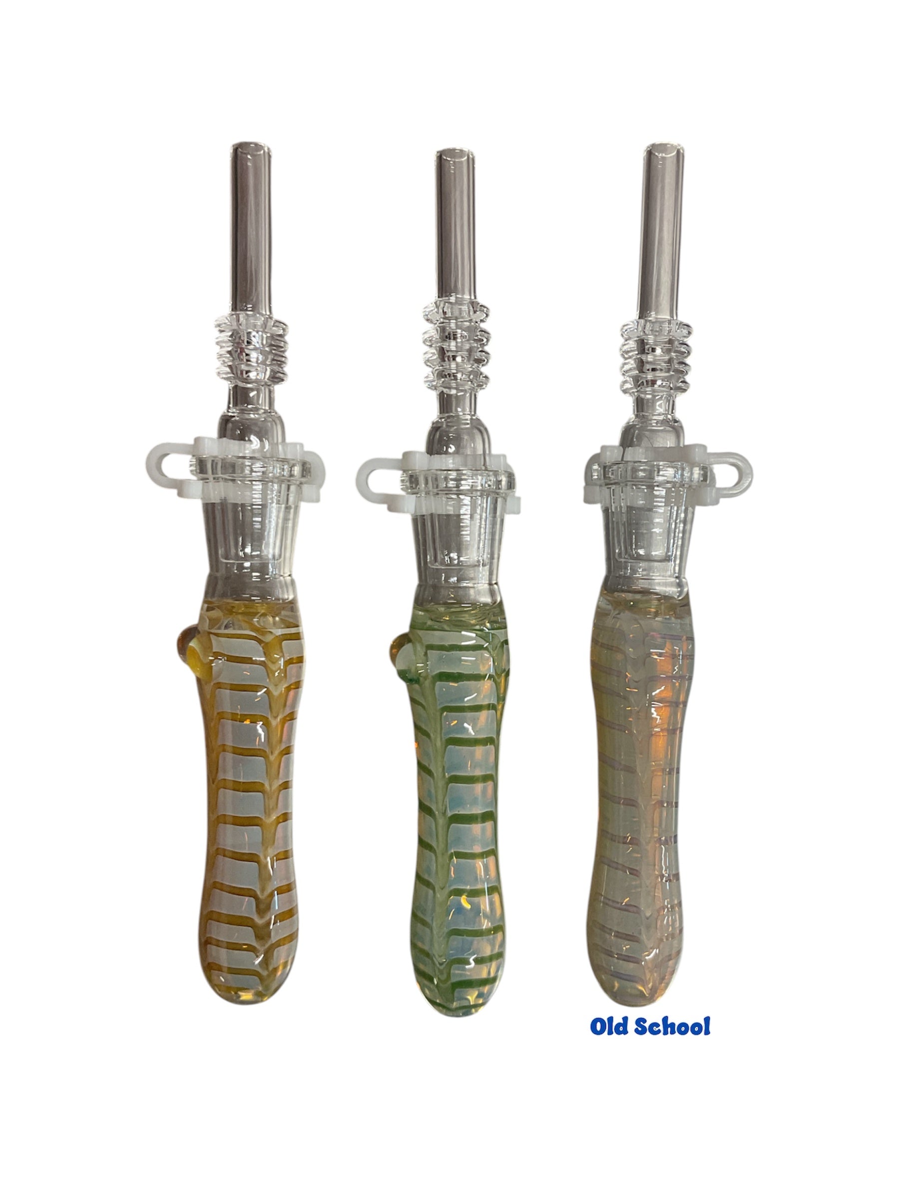 14mm Fumed Wrap & Rake Glass Straw CE98