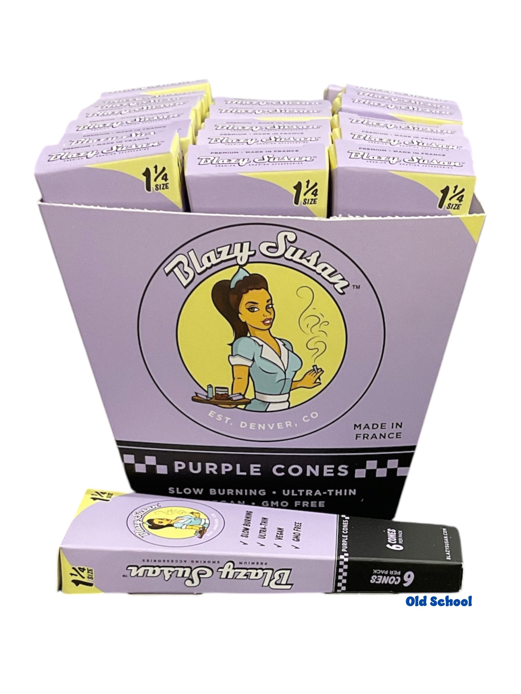Blazy Susan Purple 1 1/4" cone 6pk