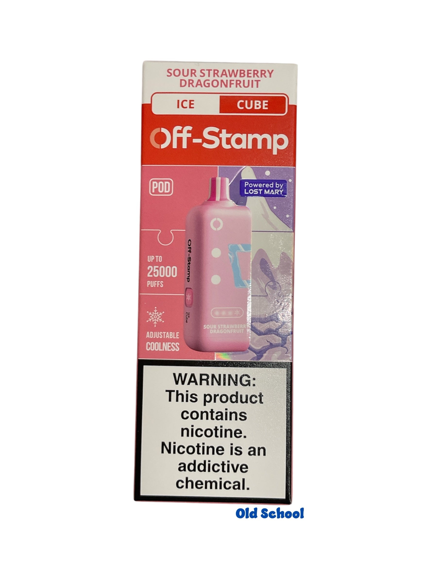 Off Stamp X Cube 25k Ice Cube Sour Strawberry Dragonfruit