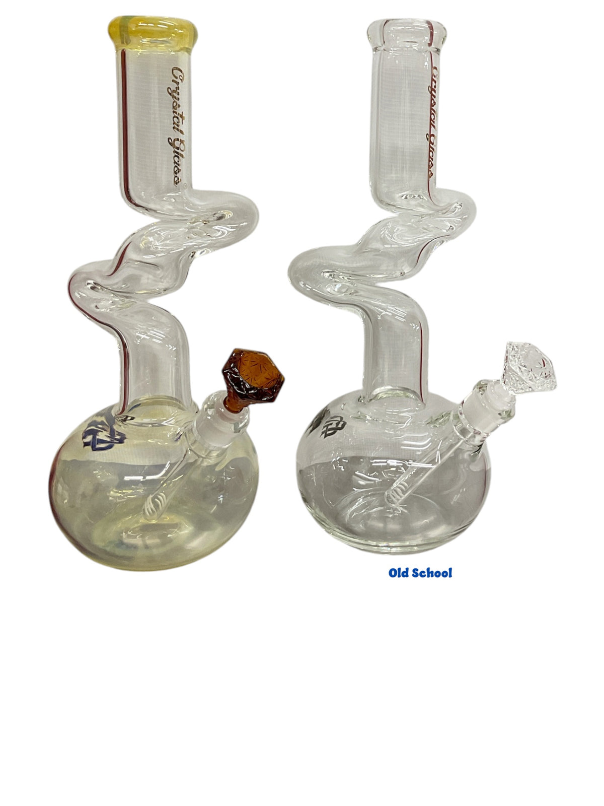 15” Elephant Joint Heavy Translucent Bubble Base Duel Arm WaterPipe Fumed/Clear