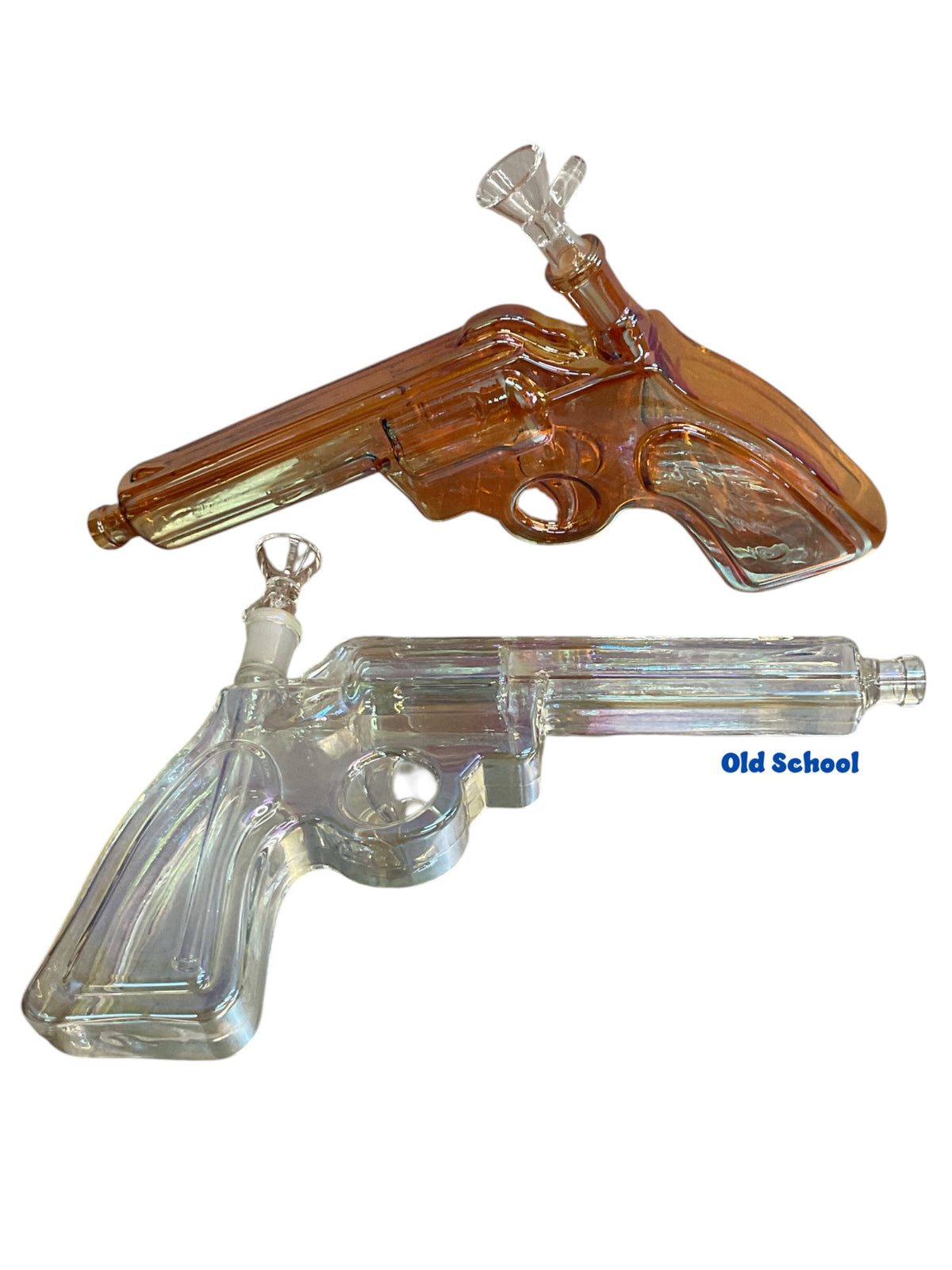 10” Gun Shape Glass Novelty Bubbler